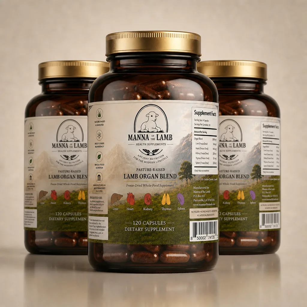 Manna of the Lamb Organ Compound bottle